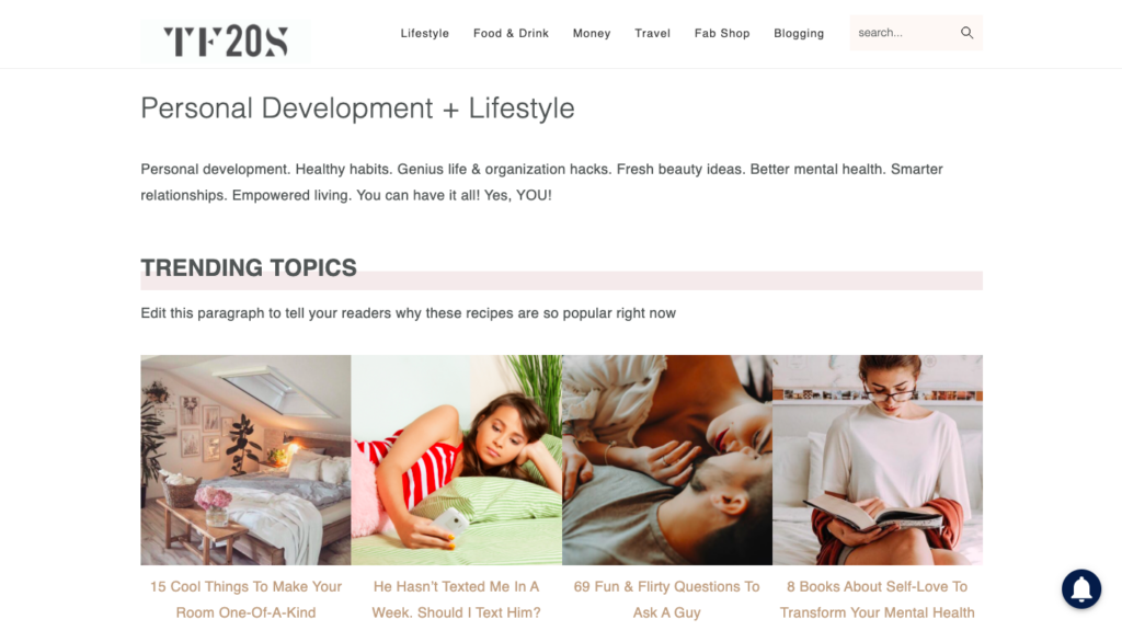 Lifestyle Blog Examples
